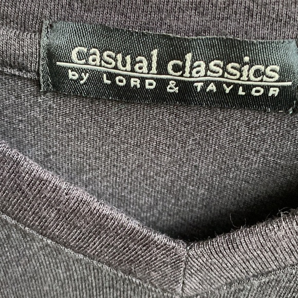 Men tee shirt Lord and Taylor Casual Classics V Neck short sleeve tee. XXL - Picture 4 of 14